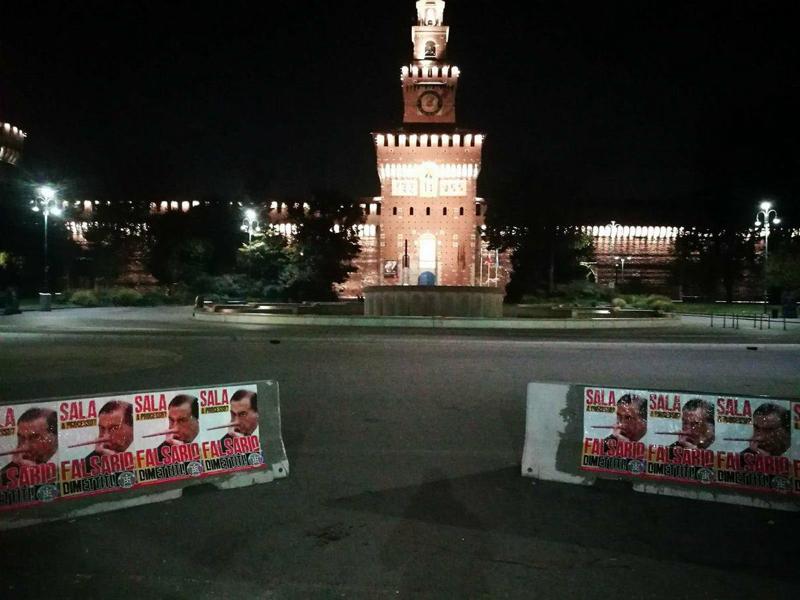 CasaPound, nuovi manifesti contro Sala “Falsario dimettiti”. Foto