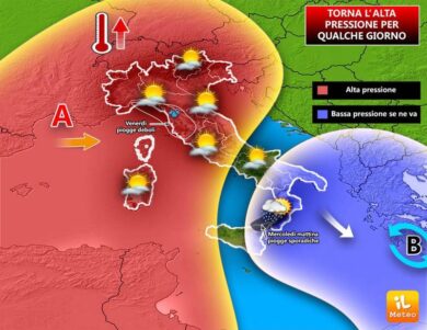 Previsioni meteo: pressione in aumento, forte inversione termica