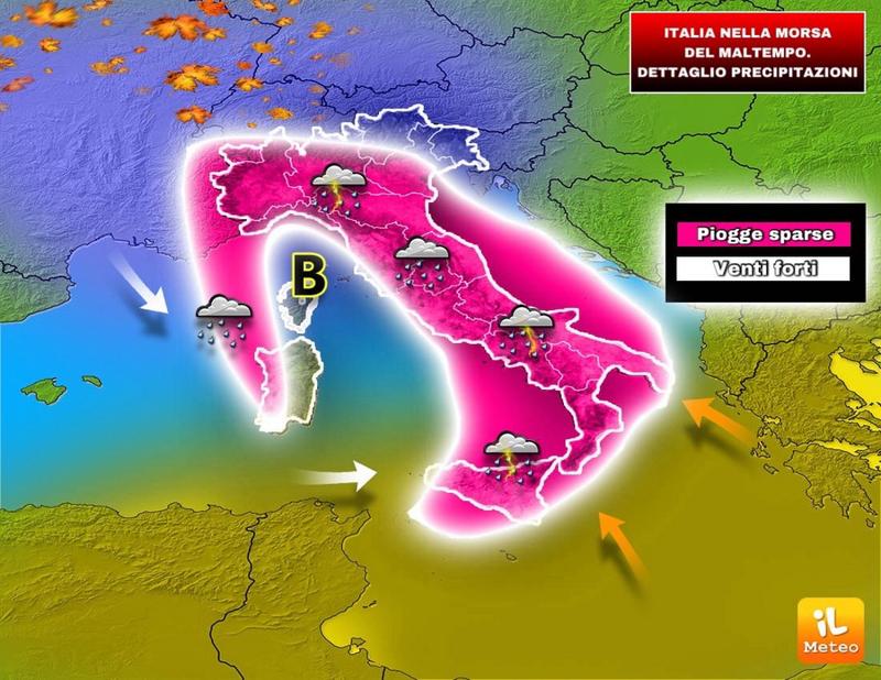 Previsioni meteo: Italia nella morsa del maltempo Previsioni meteo: Italia nella morsa del maltempo