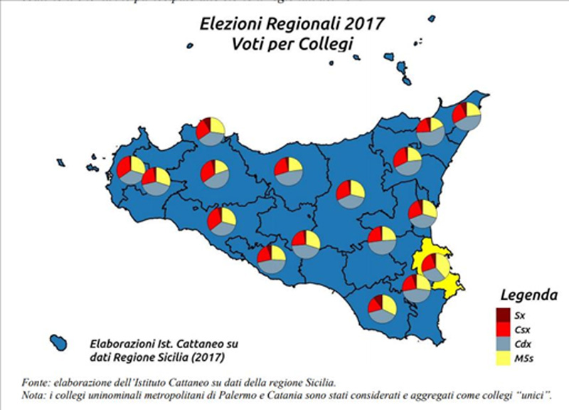 Elezioni Sicilia, Centrodestra vincerà 60 a 1 nei collegi alle Politiche Elezioni Sicilia, Centrodestra vincerà 60 a 1 nei collegi alle Politiche