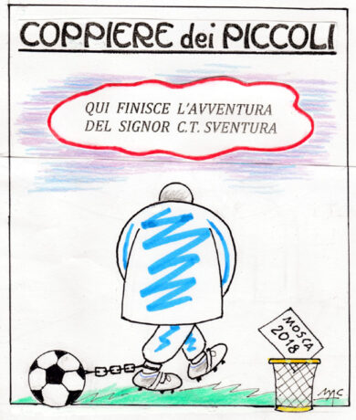 Italia-Svezia, qui finisce l’avventura del ct (S)Ventura. La vignetta