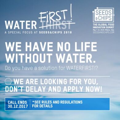Seeds&Chips lancia WaterFirst: la competizione è rivolta a Start Up