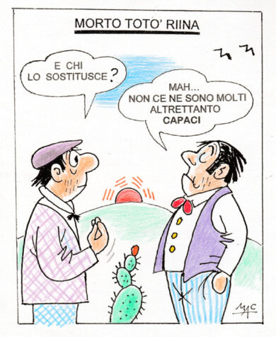 Totò Riina, Cosa Nostra e i sostituti altrettanto “capaci”… La vignetta