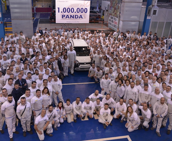 Dallo stabilimento Fiat di Pomigliano D’arco è uscita la milionesima Panda