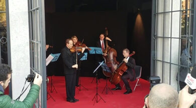 Inaugurazione facciata restaurata del padiglione 3 della ex Fiera: il concerto