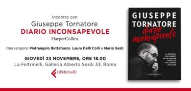 Giuseppe Tornatore, i segreti del cinema in un libro: “Diario inconsapevole”