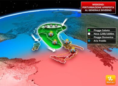 Previsioni meteo weekend: inverno alle porte. Meteo Italia