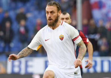 Serie A, De Rossi squalificato due giornate per l’espulsione di Genoa-Roma