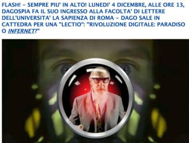 Università: Roberto D’Agostino sale in cattedra alla Sapienza di Roma