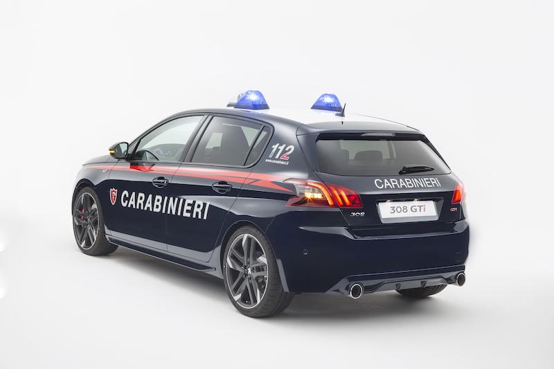 la Nuova Peugeot 308 GTi veste i colori dell’Arma dei Carabinieri la Nuova Peugeot 308 GTi veste i colori dell’Arma dei Carabinieri