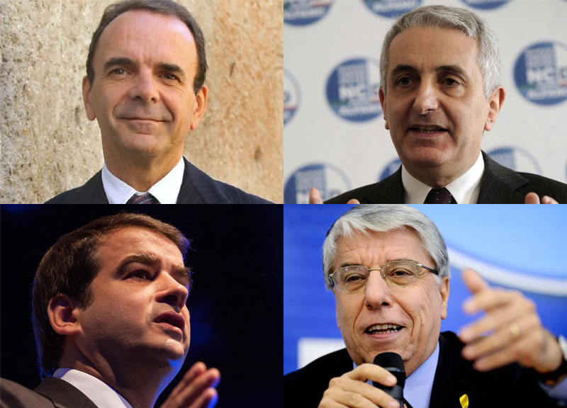 Centrodestra: Fitto, Costa, Quagliariello e Zanetti.La quarta gamba si sdoppia Centrodestra: Fitto, Costa, Quagliariello e Zanetti.La quarta gamba si sdoppia