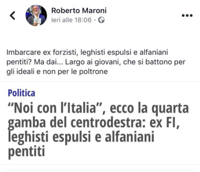 Nasce “Noi con l’Italia” in Lombardia. Ma è subito caso tweet con Maroni