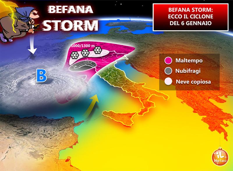 Previsioni meteo, dal 6 gennaio ciclone sull’Italia Previsioni meteo, dal 6 gennaio ciclone sull’Italia