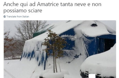 Renzi: “Troppa neve, non si può sciare”. Rabbia da Amatrice: “Anche qui”