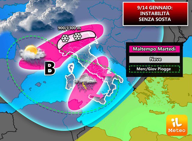 Previsioni meteo, neve abbondante sulle Alpi Previsioni meteo, neve abbondante sulle Alpi