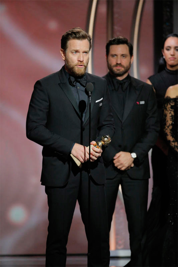 Golden Globe: star in nero contro le molestie. Premi, Italia a mani vuote.FOTO