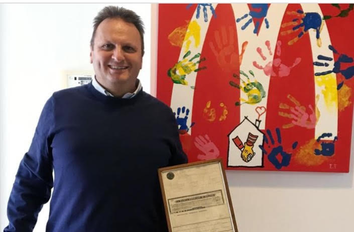 Giacomo Bosia, licenziatario McDonald’s, entra in Confesercenti Giacomo Bosia, licenziatario McDonald’s, entra in Confesercenti