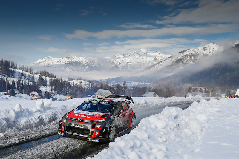 Montecarlo 2018: le Citroen C3 WRC sempre in corsa Montecarlo 2018: le Citroen C3 WRC sempre in corsa