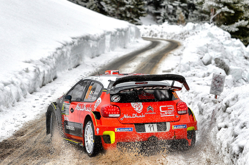 Montecarlo 2018: le Citroen C3 WRC sempre in corsa Montecarlo 2018: le Citroen C3 WRC sempre in corsa