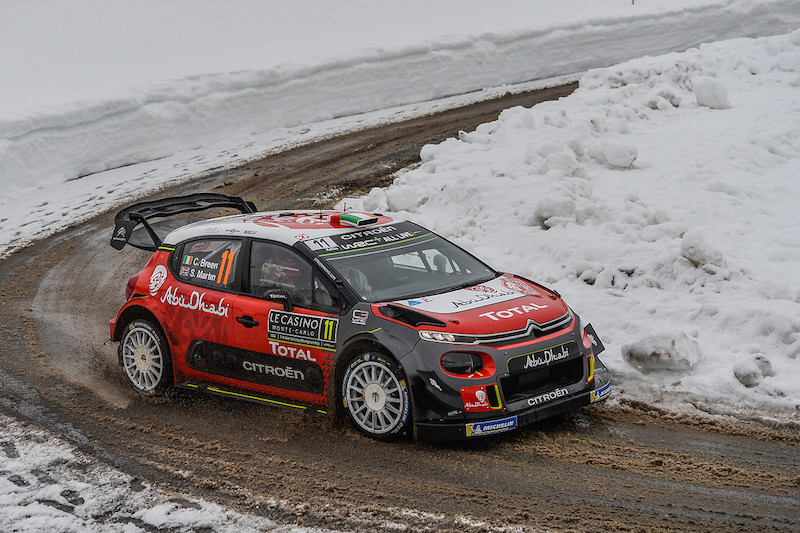 Montecarlo 2018: le Citroen C3 WRC sempre in corsa Montecarlo 2018: le Citroen C3 WRC sempre in corsa