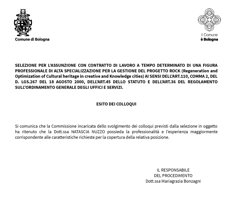 Comune Bologna: fallisce concorso pubblico ma le danno un super contratto