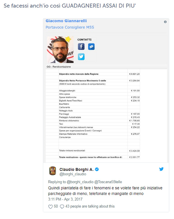 Rimborsopoli M5S, spese ‘discutibili’ anche in Toscana. I documenti: le cifre