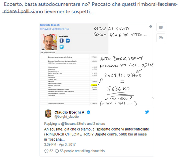 Rimborsopoli M5S, spese ‘discutibili’ anche in Toscana. I documenti: le cifre