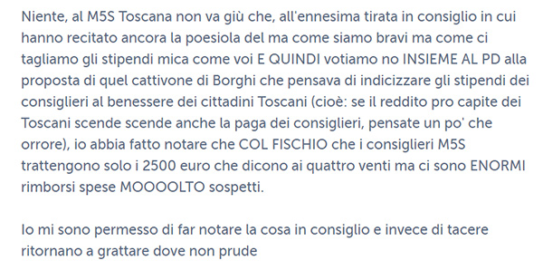 Rimborsopoli M5S, spese ‘discutibili’ anche in Toscana. I documenti: le cifre