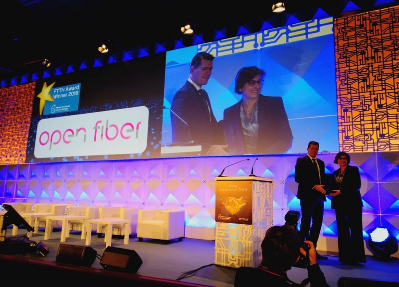 Open Fiber ha vinto l’FTTH Coucil Europe Operator Award 2018 Open Fiber ha vinto l’FTTH Coucil Europe Operator Award 2018