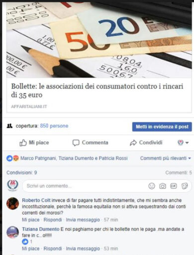 Bollette elettriche: “E’ un furto”, Mafiosi”. Rivolta social contro i rincari