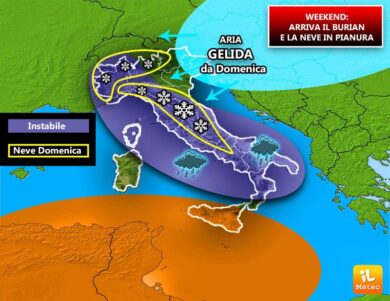 Meteo, Burian e gelo sull’Italia. Neve in pianura, ecco dove. Previsioni meteo