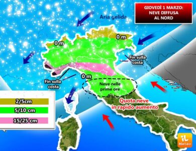 Previsioni meteo, big snow in arrivo al Nord: neve e gelo