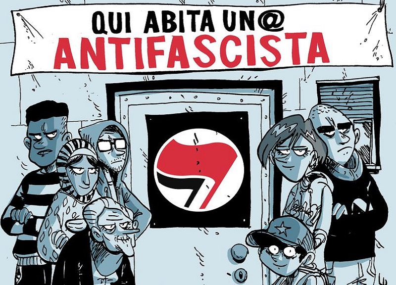 Pavia, case antifasciste marchiate: nuovo adesivo da Zerocalcare Pavia, case antifasciste marchiate: nuovo adesivo da Zerocalcare