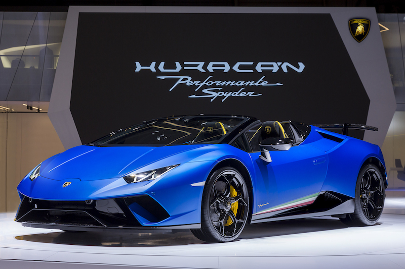 Ginevra 2018, Lamborghini alza il sipario sulla  Huracán Performante Spyder