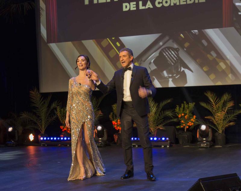 Lorella Boccia al Festival di Montecarlo con Ezio Greggio