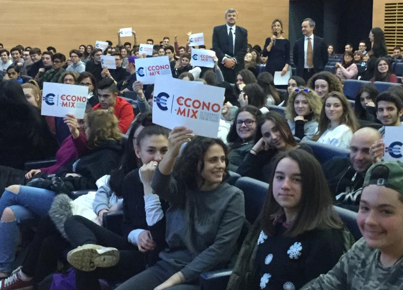 Inaugurato oggi il Festival Econo-mix presso il Banco BPM con 170 ragazzi Inaugurato oggi il Festival Econo-mix presso il Banco BPM con 170 ragazzi