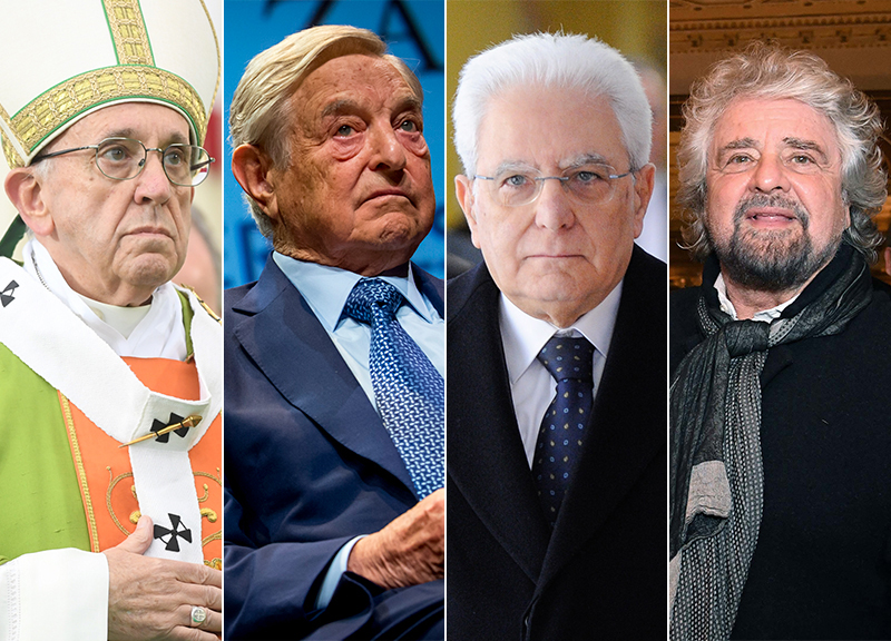 Galleria foto 'Governo M5S-Soros-Bergoglio-Mattarella per tener fuori Salvini. Il piano choc' - foto 1
