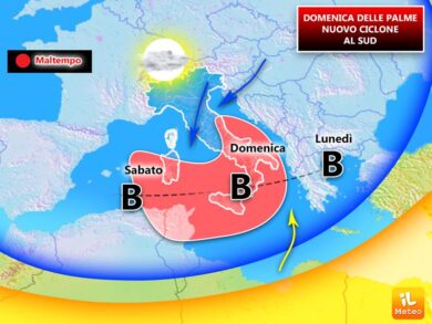 Previsioni meteo, nel weekend arriva maltempo al Sud