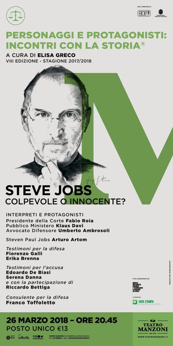 Steve Jobs: colpevole o innocente? Il guru di Apple a “processo” al Manzoni