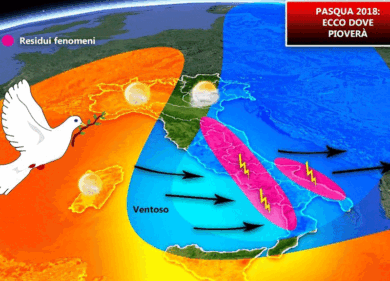 Meteo Pasqua: sabato 31 e Pasqua, dal maltempo al sole