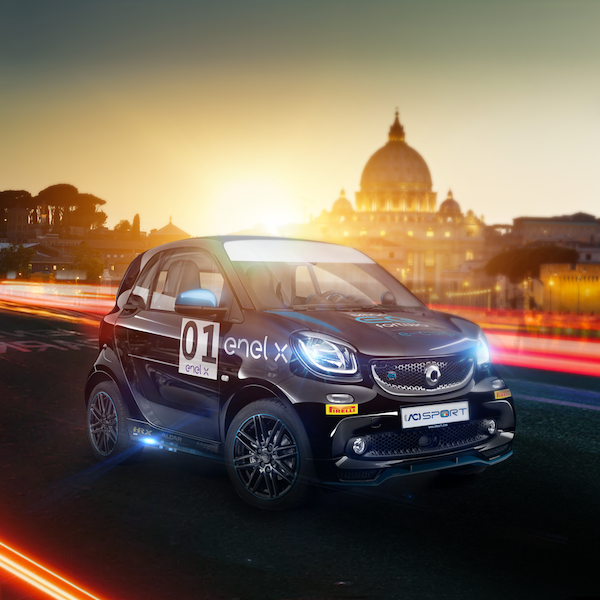 smart EQ fortwo e-cup, si parte da Roma