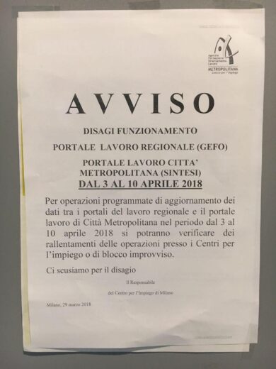 Caos al centro per l’impiego. Il mistero “dell’aggiornamento dati”
