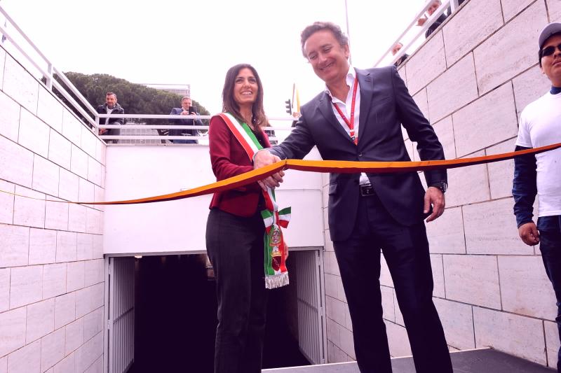 Formula E: Raggi e Alejandro Agag inaugurano il sottopasso Formula E: Raggi e Alejandro Agag inaugurano il sottopasso