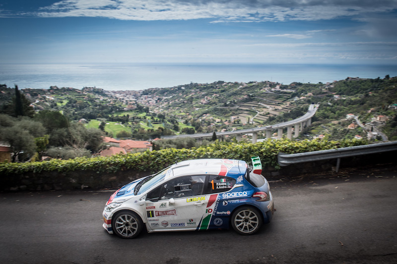 Andreucci e la Peugeot 208 T16 vincono il 65° rally di Sanremo Andreucci e la Peugeot 208 T16 vincono il 65° rally di Sanremo
