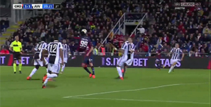 Crotone-Juventus, il fantastico gol in rovesciata di Simy