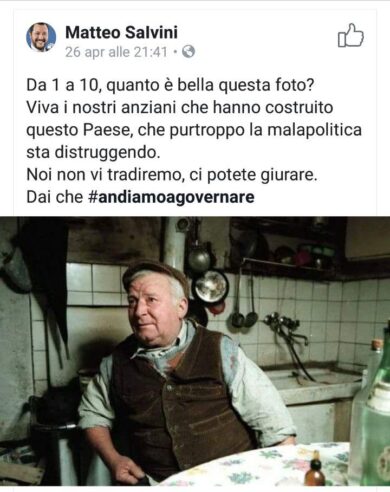 Salvini e la foto fake di Pacciani. Il montaggio viral dopo le critiche al M5S