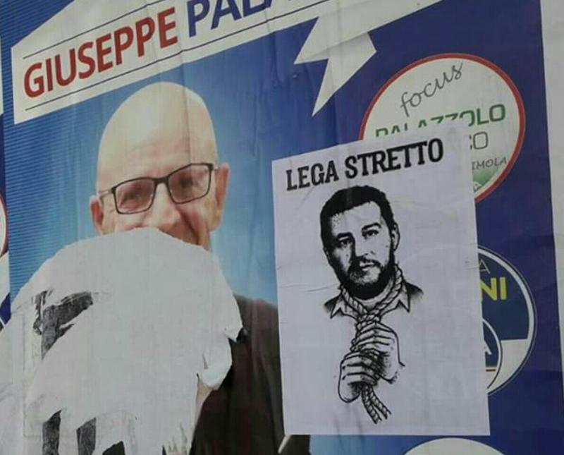 Galleria foto 'Lega, Salvini con il cappio al collo: dopo Pavia volantini choc pure a Imola' - foto 1