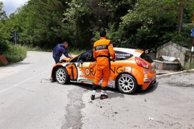 Targa Florio, Campedelli esce sulla PS 7