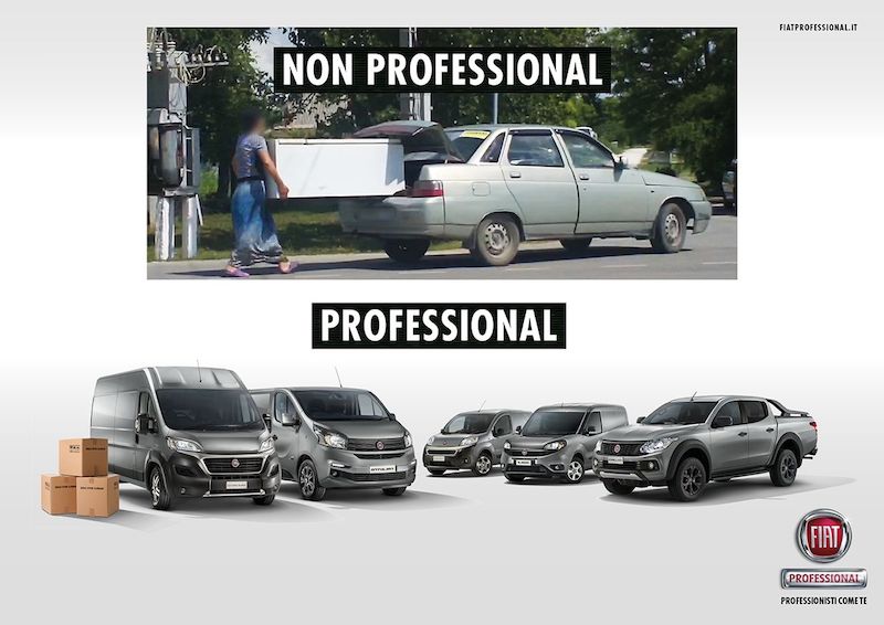 Nuova campagna pubblicitaria di Fiat Professional