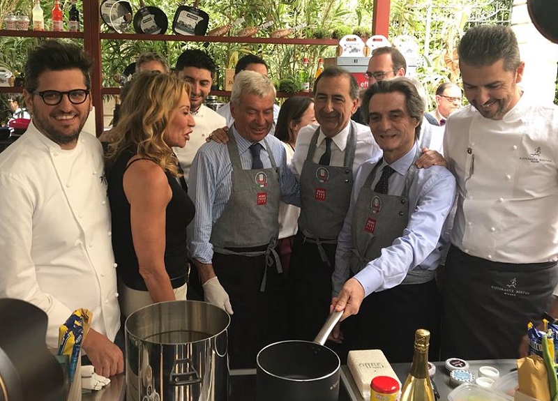 Milano Food City: sfida ai fornelli tra Sala, Fontana e Sangalli. FOTO Milano Food City: sfida ai fornelli tra Sala, Fontana e Sangalli. FOTO